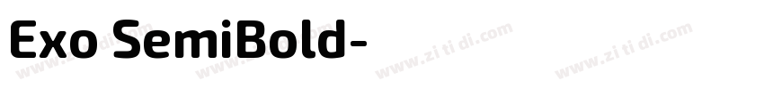Exo SemiBold字体转换